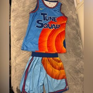 Nike Tune Squad Blue and Orange Jersey Set